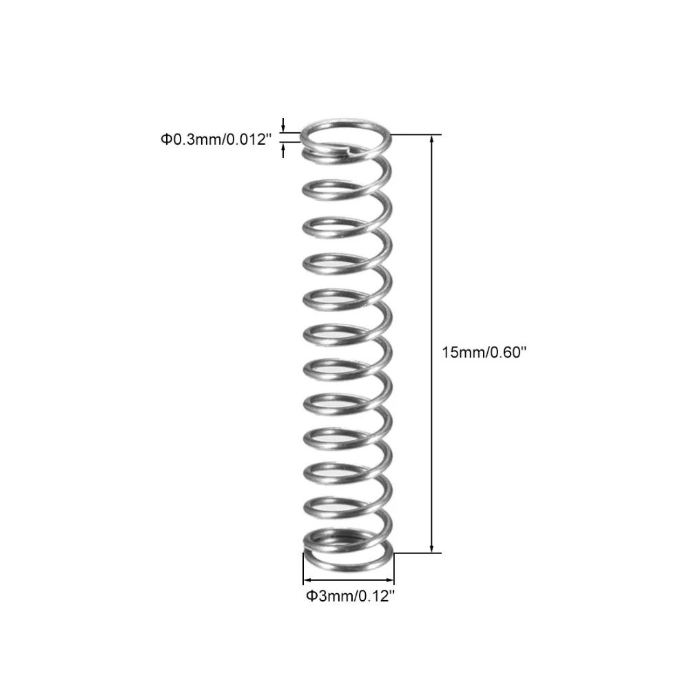 UXCELL 30 шт. пружины диаметр проволоки 0 012 &quotOD 08&quot/0 12 &quotсвободная длина 39&quot/0 60