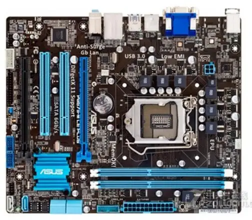LGA1155 для ASUS 1155 LE PLUS оригинальная б/у настольная B75 материнская плата DDR3 USB3.0