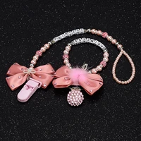 personalised any name set stunning pink bling pram charmstroller toy rattles bed toy rattle pacifier clip holder dummy clip