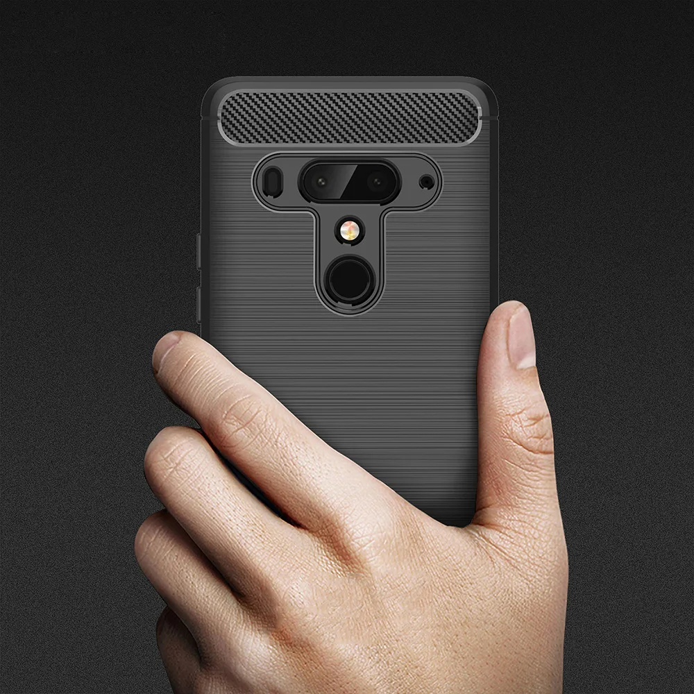 For HTC U12 Plus Case U12+ U12Plus Carbon Fiber Celular Soft Phone Bags Cases for Desire 12 U11 Eyes Life Coque | Мобильные телефоны