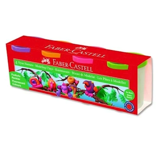 Faber Castell моделирования Глина 4 неоновых цветов чернила на водной основе красителя