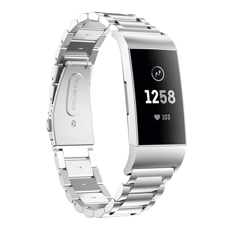 Браслет из нержавеющей стали ремешок для Fitbit Charge 3 Band умные браслеты наручные металлические для Fit bit Correa браслет аксессуары