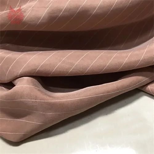 Lt camel per pic Китайская дешевая фабричная разноцветная полосатая утяжеленная купро Песочная промытая поддельная шелковая ткань для одежды telas stoffen SP5532 - Цвет: Lt camel per pic
