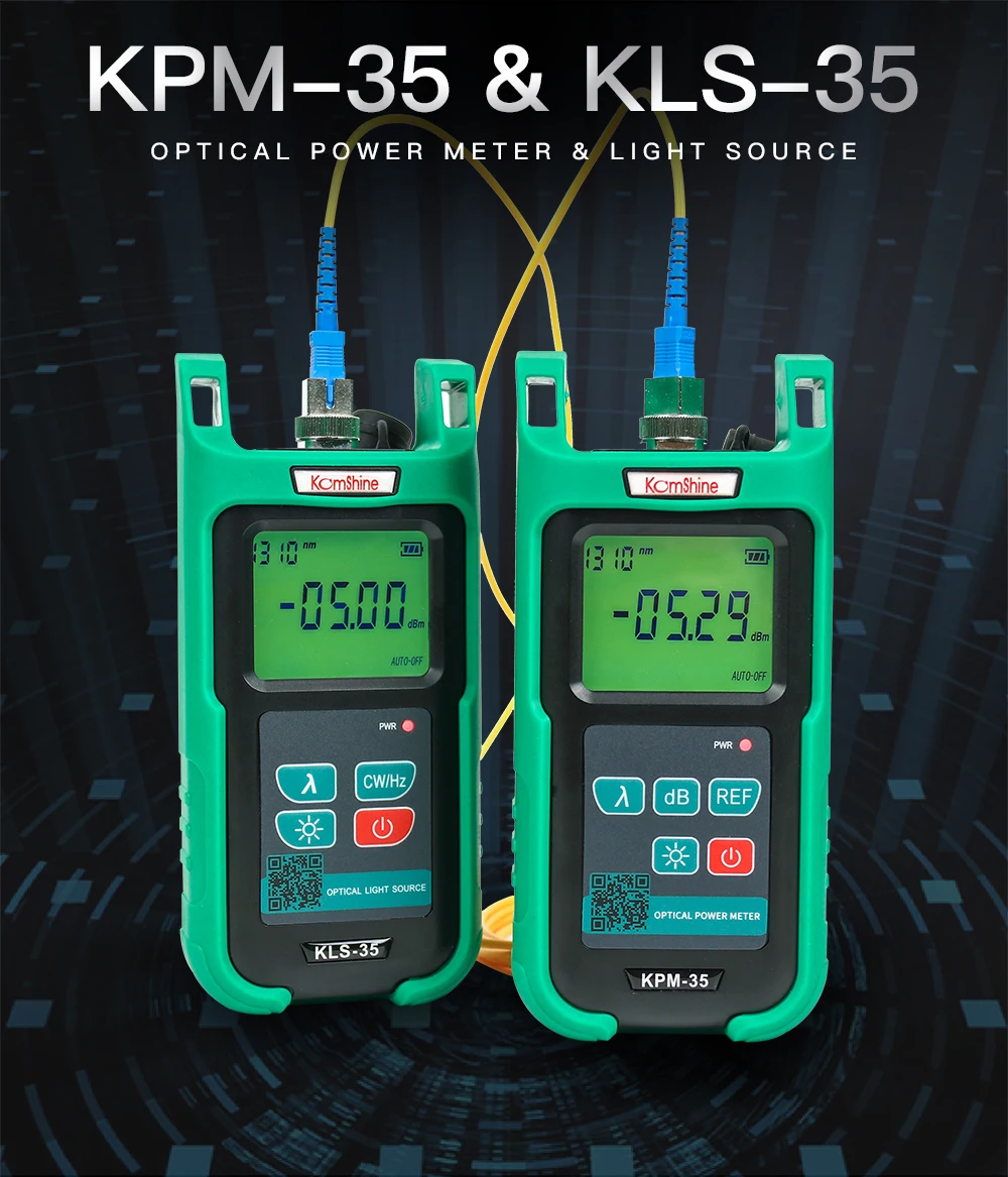 Оптоволоконный измеритель мощности KomShine KPM-35 FTTH оптоволоконный кабель тестер и одномодовый волоконно-оптический светильник источник KLS-35