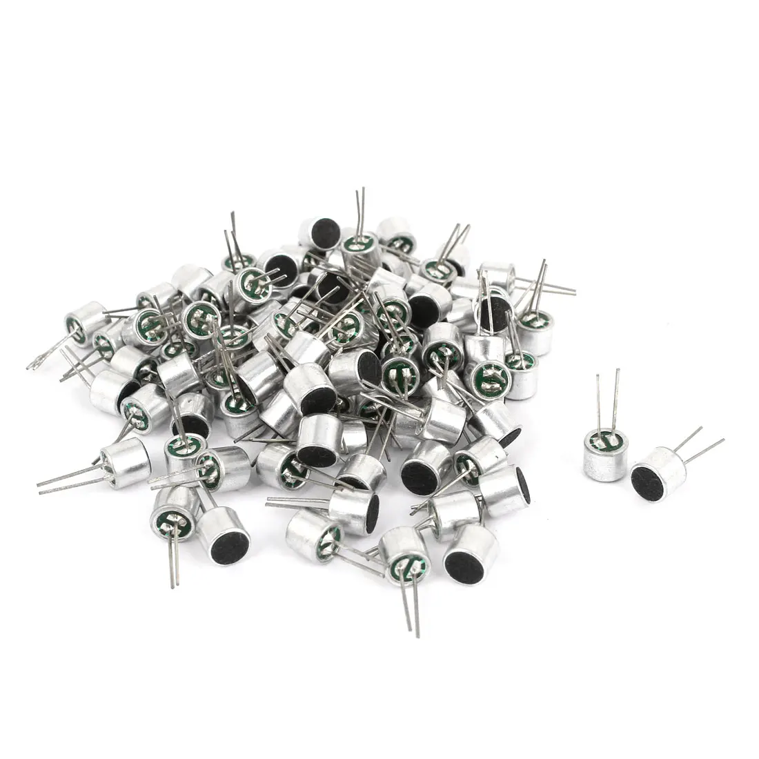 UXCELL 100 Шт. 2 Клеммы Электретный Конденсаторный Микрофон Капсулы 6 Мм Х 5 Для Пк