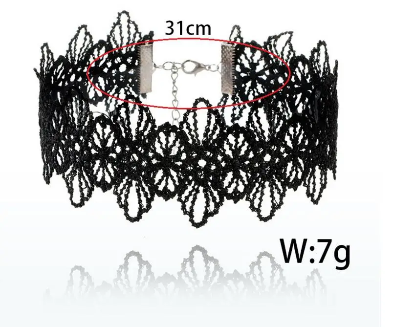 

White Black Lace Ribbon Wide Choker Lace Necklace/wrist Gothic Handmade With Charm Gothic Emo For Women