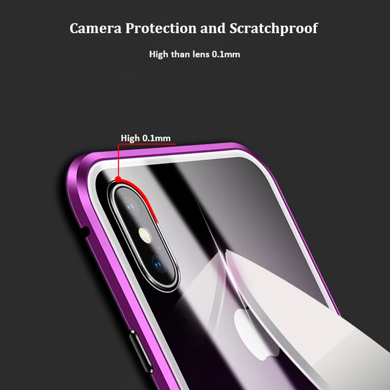 Чехол с откидной крышкой на весь корпус для iPhone XS MAX чехол магнитной адсорбцией