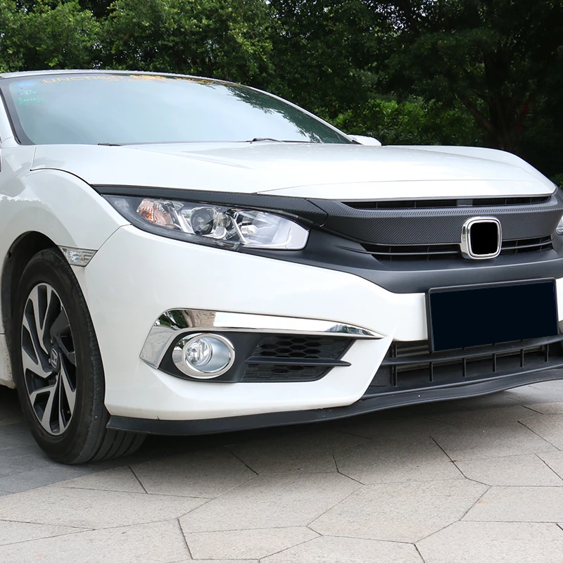 Для Honda Civic 2016 2017 2018 передняя противотуманная фара бампер решетка обрамление с
