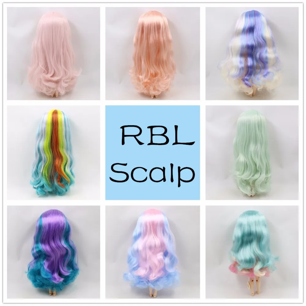 Кукольные парики Blyth 1/6 RBL красочная кожа головы включая жесткий купол эндохопа с