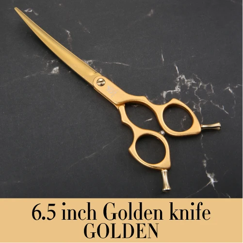 6.5 GK gold Fenice профессиональные красочные 6,5 дюймов изогнутые ножницы для стрижки домашних животных ножницы для собак кошек - Цвет: 6.5 GK gold