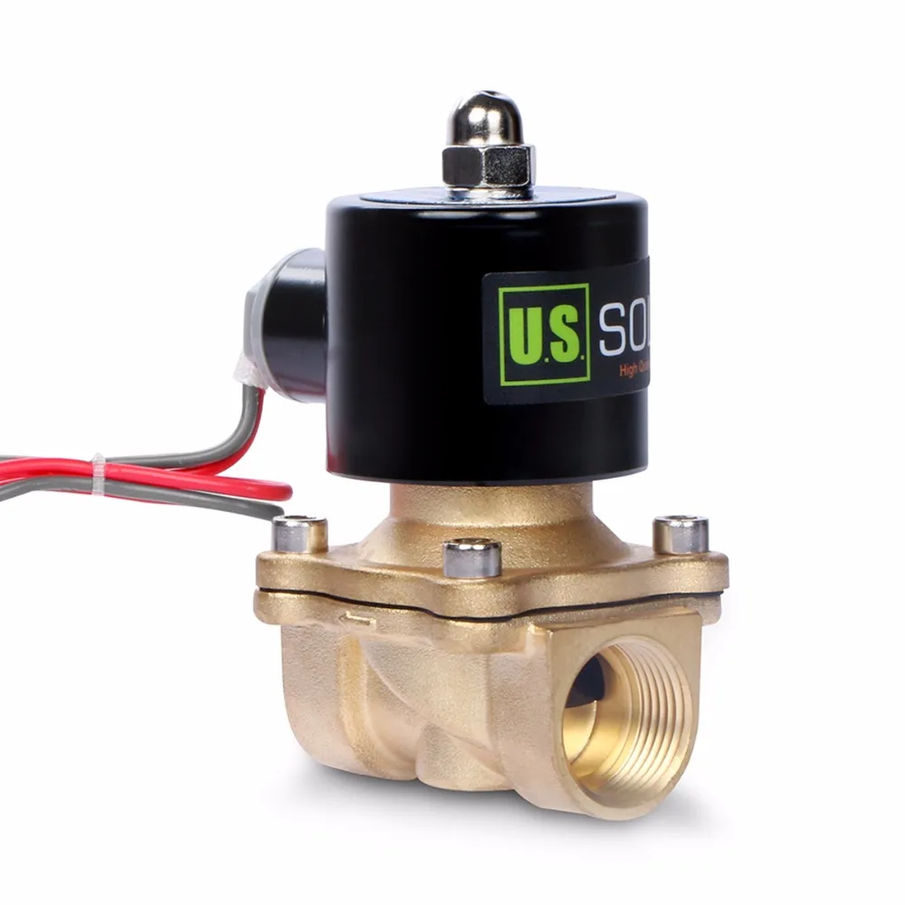 Американский твердый 1/2 &quotлатунный Электрический Соленоидный клапан 24 V AC