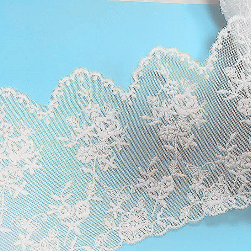 2 ярдов африканская кружевная ткань аксессуары для одежды белая сетка вышивка