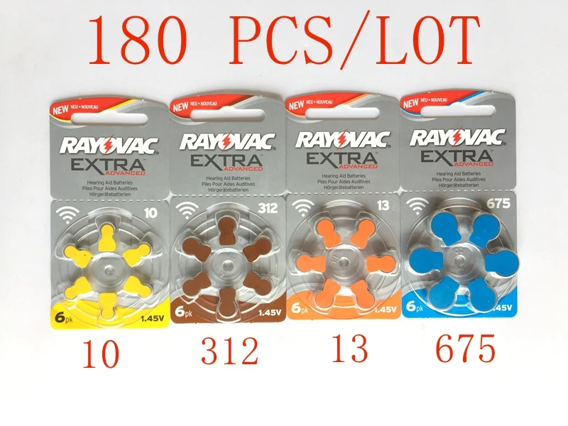 180 шт./лот батареи слухового аппарата 13A PR48 ZA13 /312A PR41 ZA312/10A PR70 ZA10 цинковая воздушная