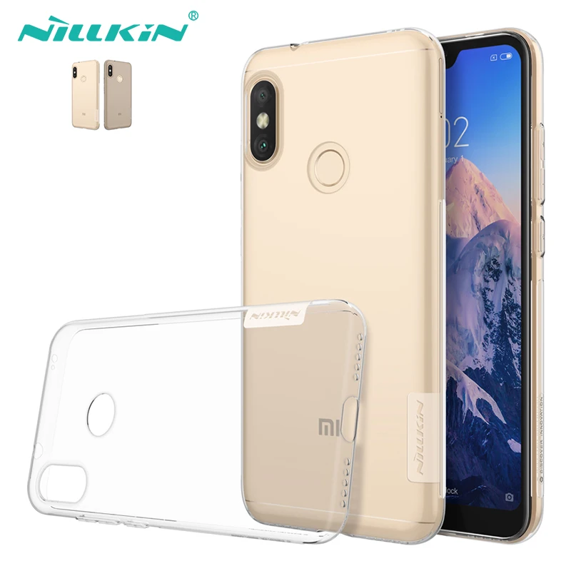 Красный mi 6 Pro чехол Nillkin натуральный прозрачный мягкий кремний TPU Защитный чехол для xiaomi mi a2 lite чехол 5,84 дюйма