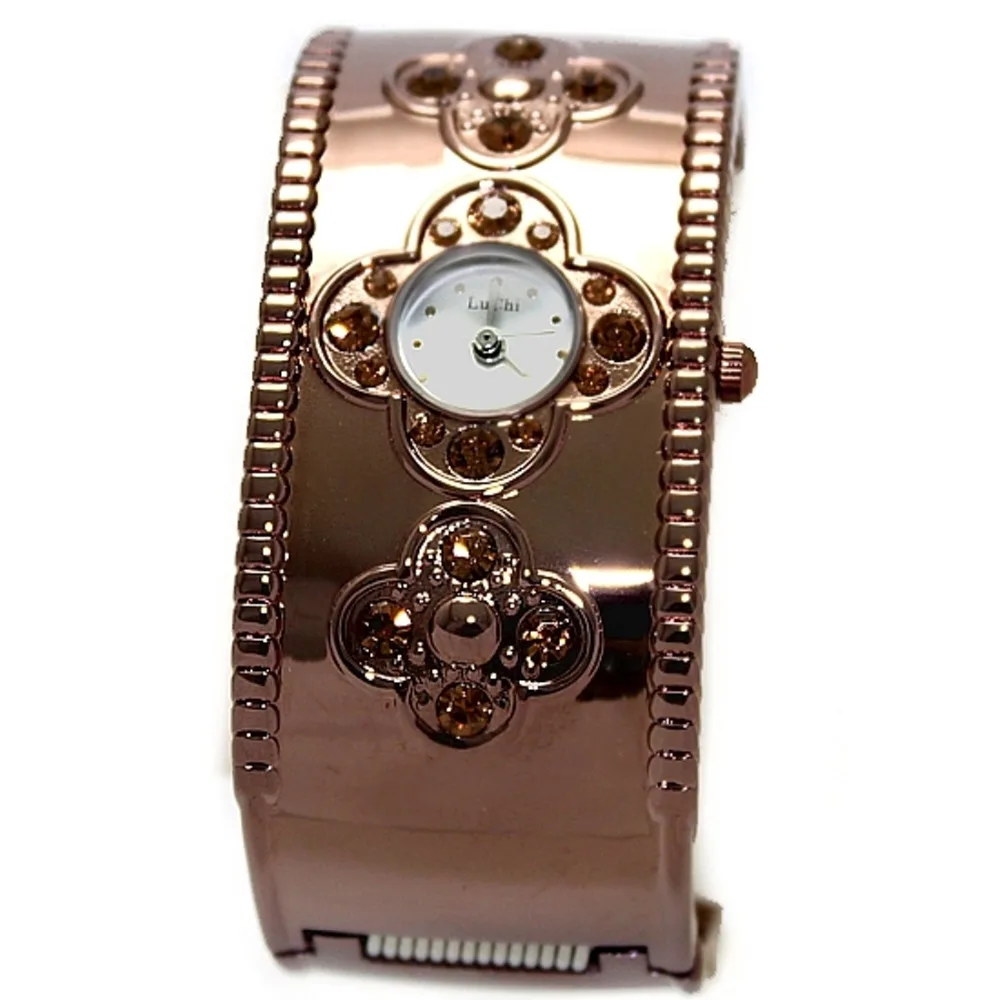 

Коричневые женские часы с браслетом Lu Chi, модные часы FW556B