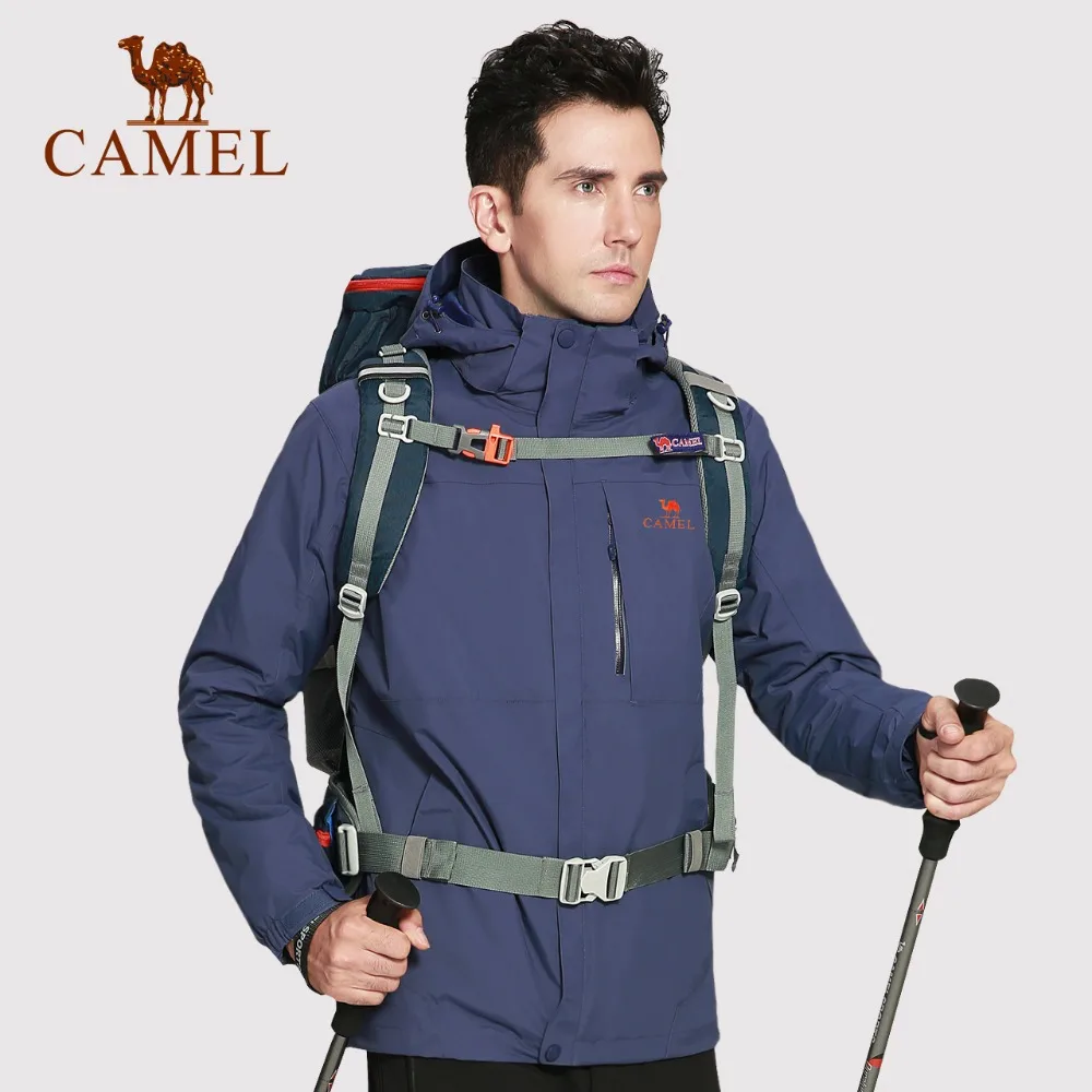 CAMEL мужская уличная куртка 3 в 1 для пешего туризма Водонепроницаемая дышащая