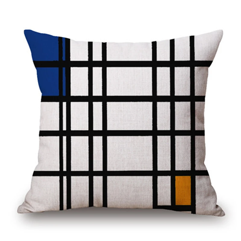 

FOKUSENT Decorative throw pillow case cover geometric cotton linen cushion cover for sofa home capa de almofadas 45x45cm