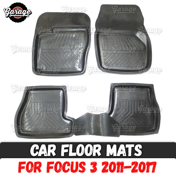 Автомобильные коврики чехол для Ford Focus 3 2011-2017 резиновые 1 комплект/4 шт. или 2 - Цена: 2573.74
