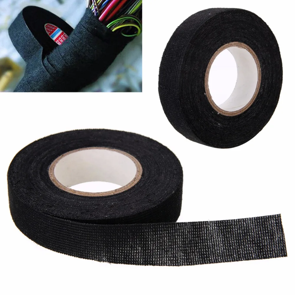 1pc Wiring Harness Tape Strong Adhesive Cloth Fabric For Looms Cars 19mm x 15M | Обустройство дома