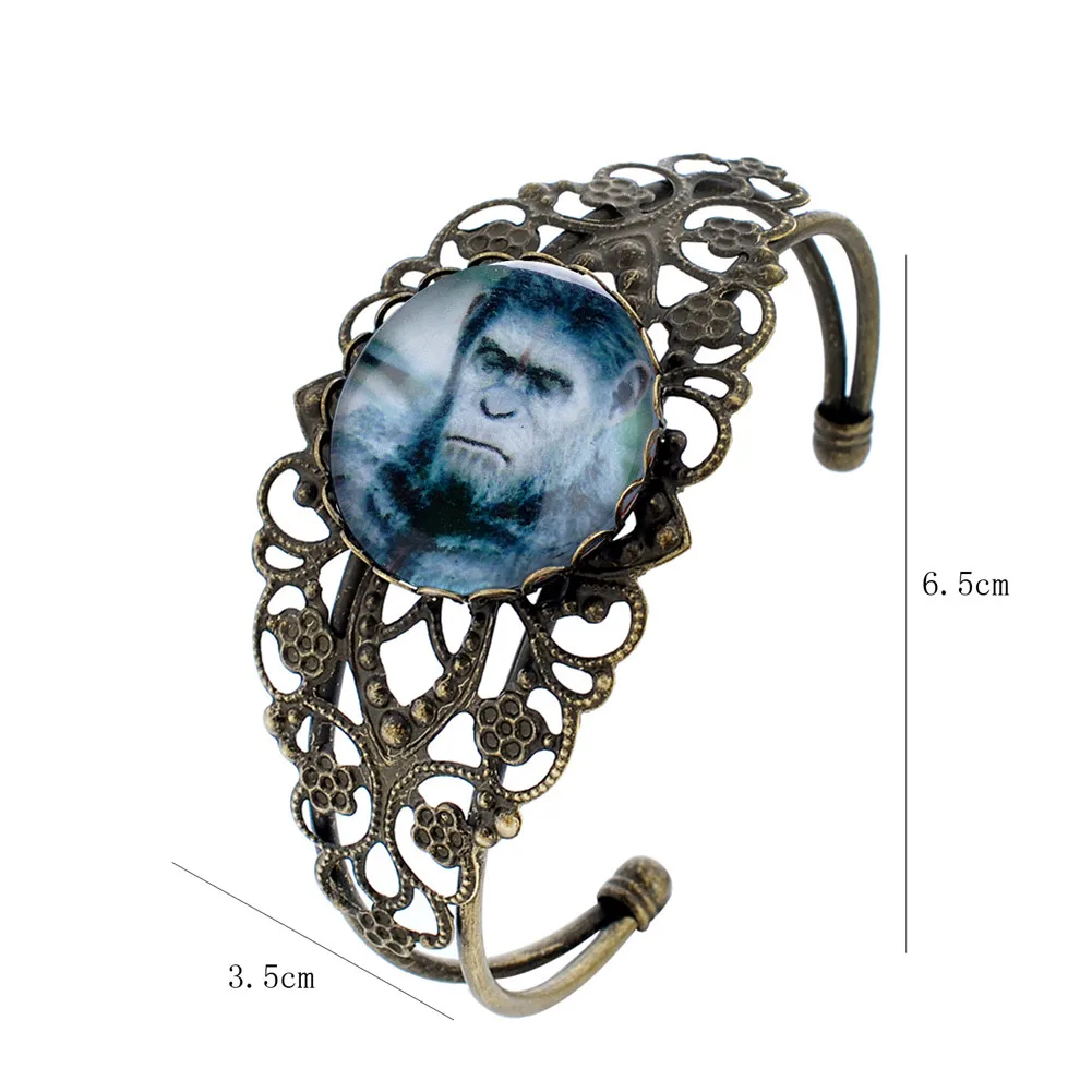 Lureme Glass Time Gem War of the Planet Apes Открытый браслет с цветами для женщин и девочек (bl003444) |