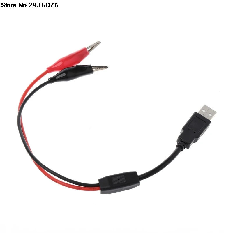 Медные зажимы типа крокодил OOTDTY с проводом Штекерный USB разъем испытательные
