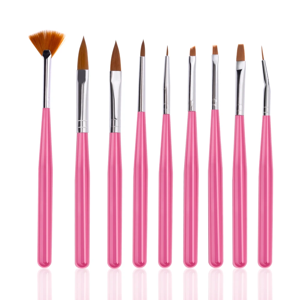 Набор кистей для ногтей Fengshangmei профессиональные кисточки дизайна 9 шт.|brush for