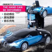 newest chrismas gift 2 4g remote control deformation stunt rc car luxury sports car models gesture deformation robot
