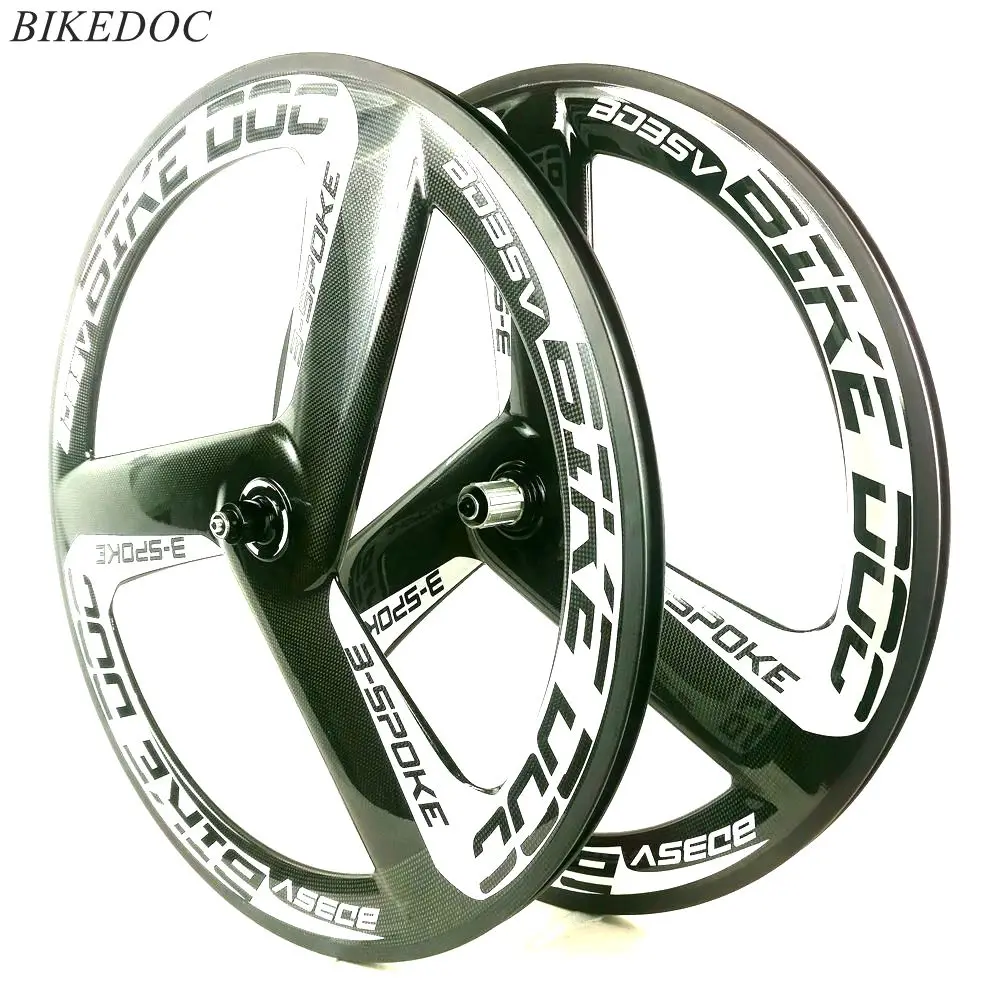BIKEDOC китайские карбоновые колеса трек 700C фиксированная шестерня клинчерная 23 мм
