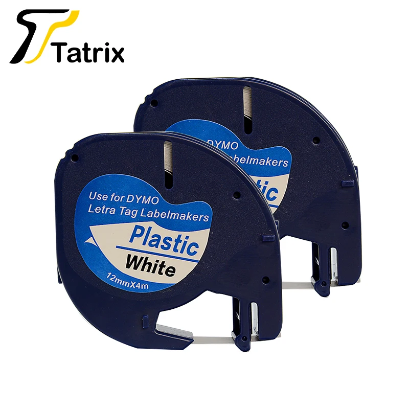 Heat Sensitive Label Tape 91201 Black on White For Dymo Thermal Labels-LT Plastic Series Use for Letra Tag Labelmakers | Компьютеры и