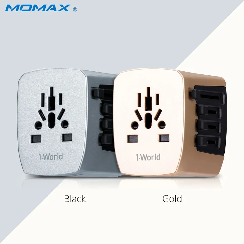 MOMAX New automax Универсальный Travel Adapter Электрический Вилки Розетки конвертер США/AU/UK/EU 4