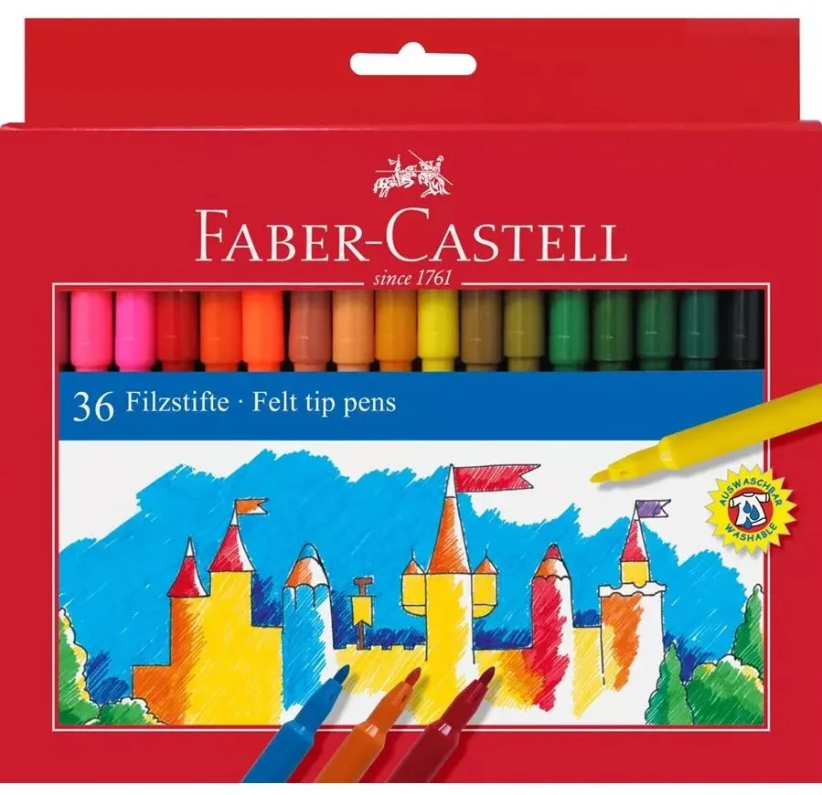 Оригинальный Faber Castell 554236 новый волокна наконечник пера Cardboardbox 36