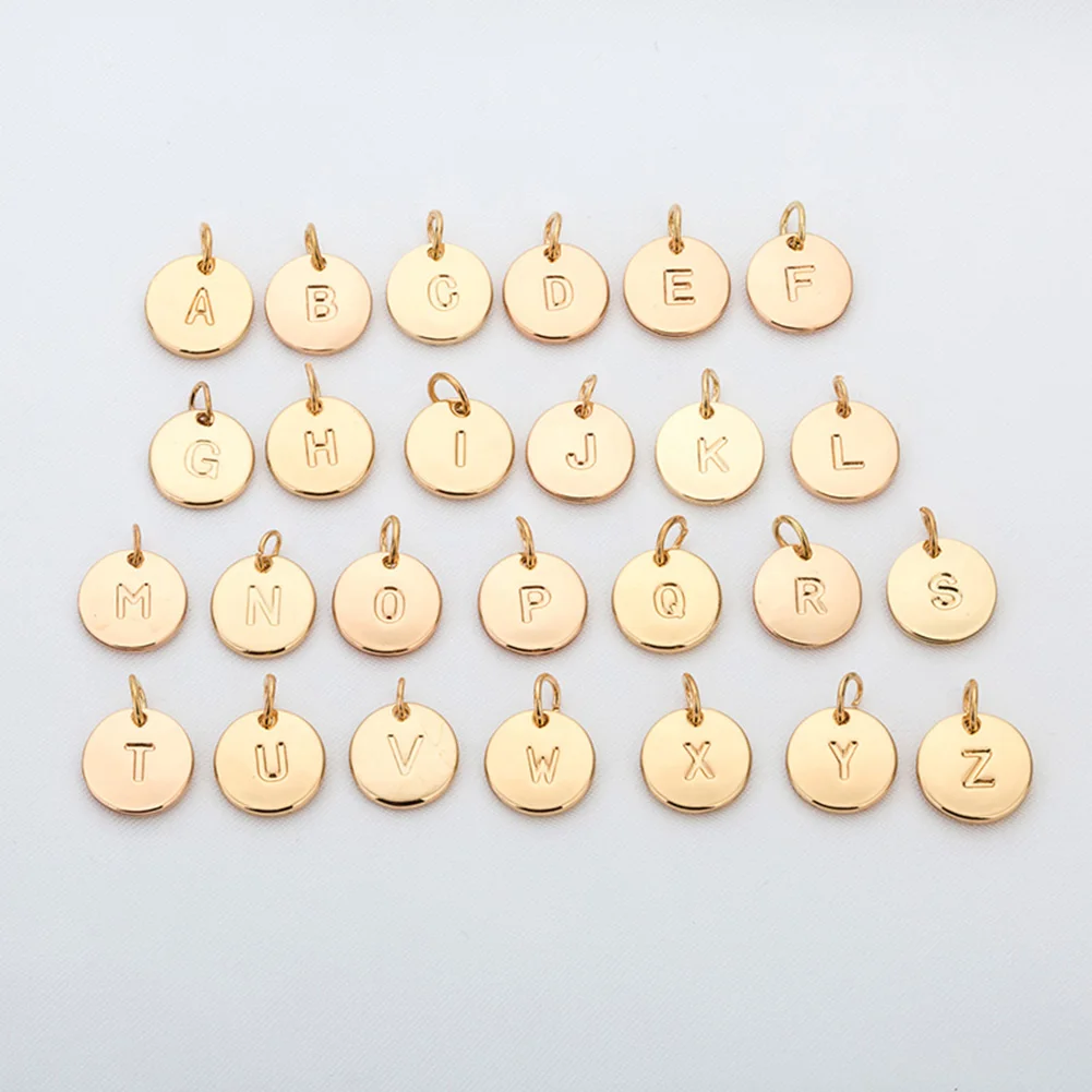 Модные простые письмо круглый кулон цепи Цепочки и ожерелья Для женщин ювелирные