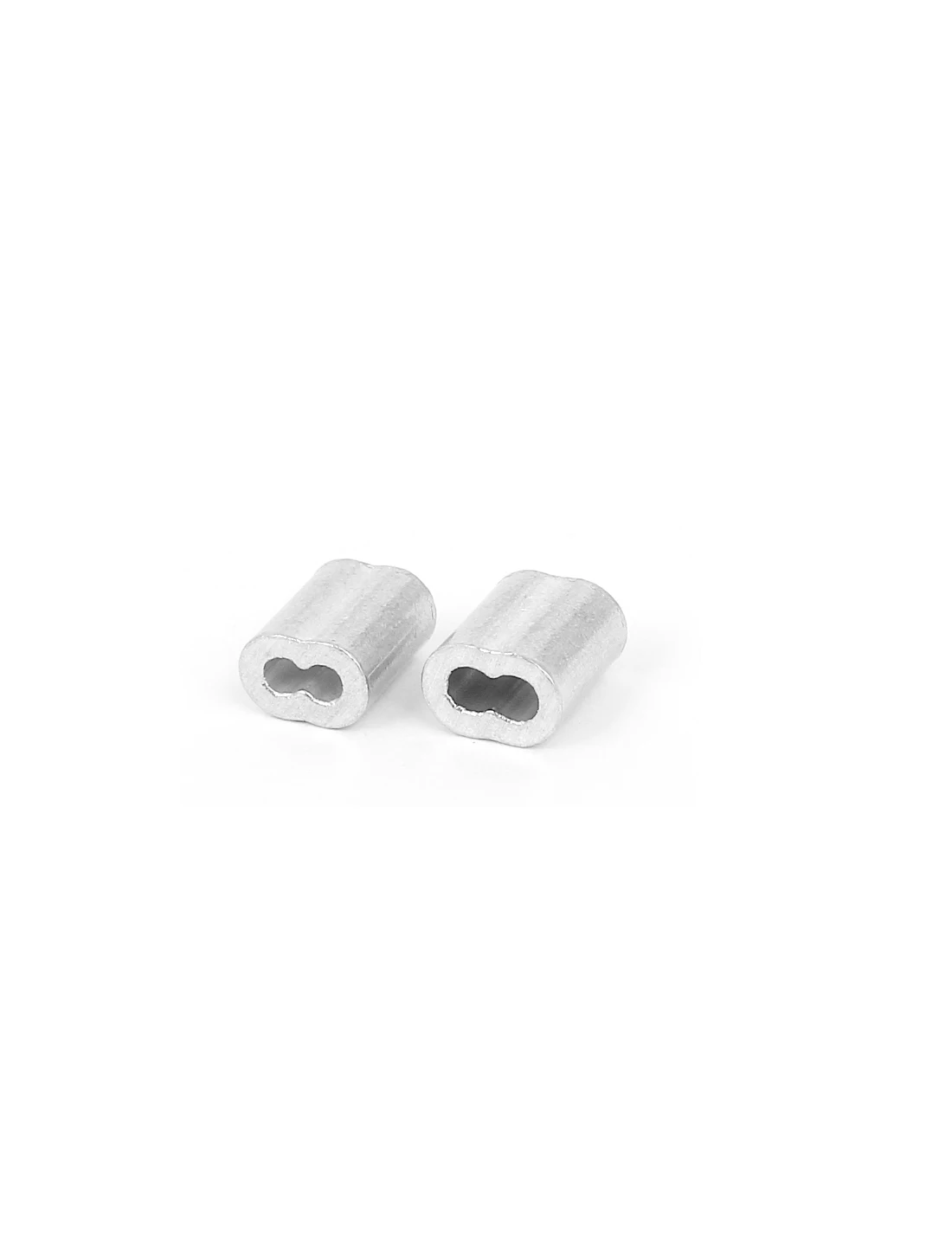 UXCELL100 шт 1/1" провод из алюминия рукава Клип фитинги обжимной наконечник для троса подходит для Стальная проволока из бечёвки Диаметр 1,8 мм/1/16"