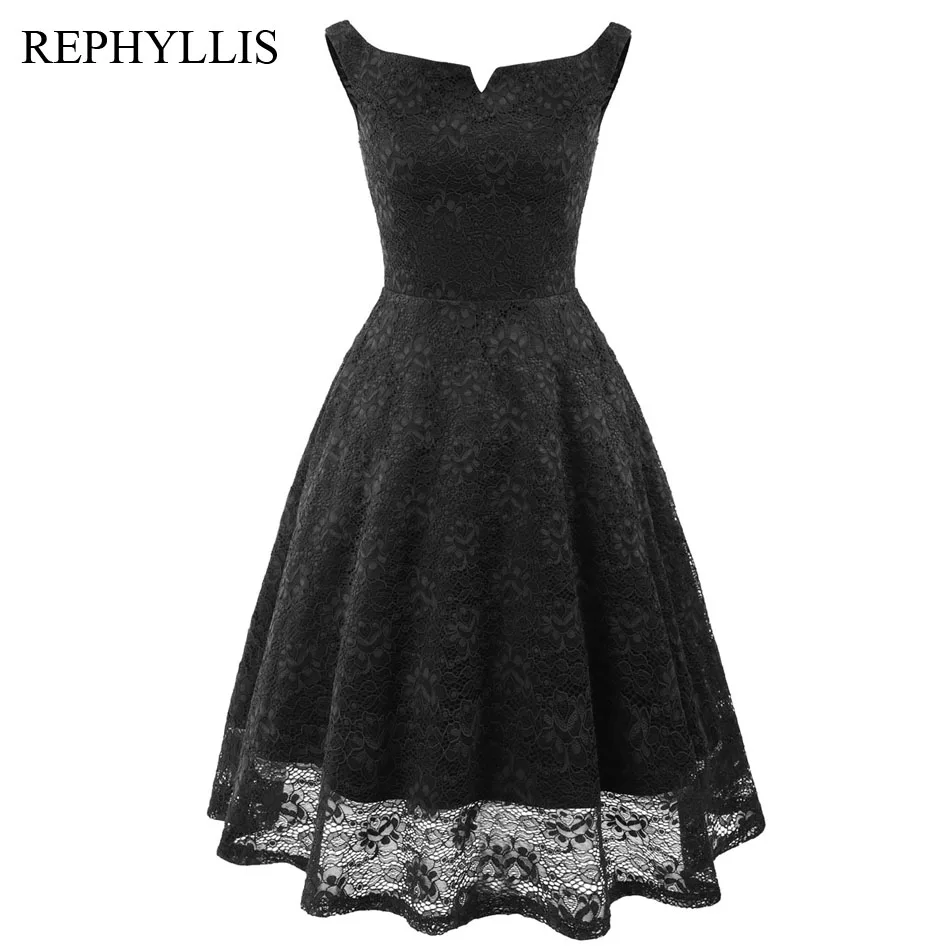 Женское платье с открытыми плечами REPHYLLIS Сексуальное цветочное кружевное