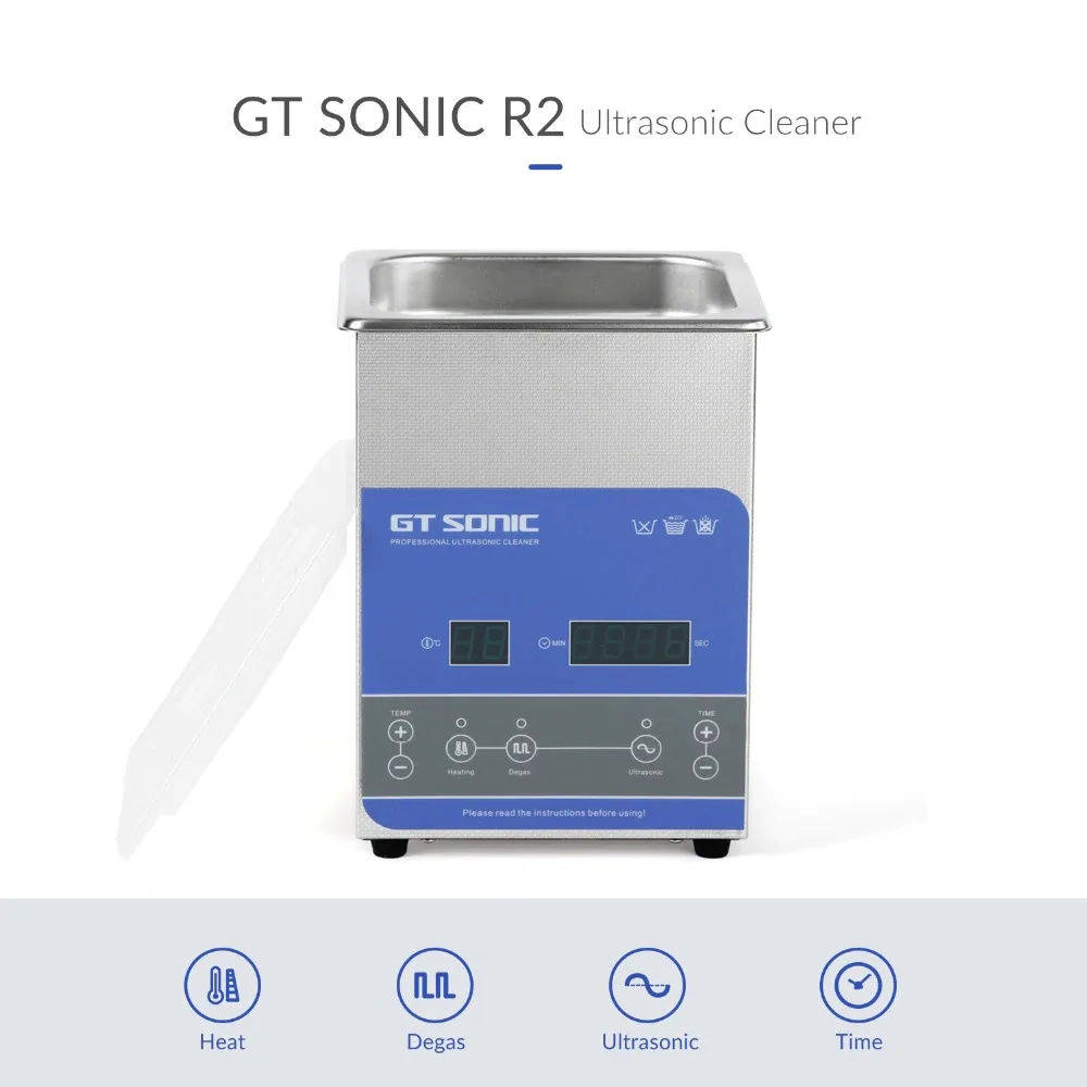 GTSONIC цифровой ультразвуковой очиститель для ванной 2L 50 Вт 99 мин таймер Отопление