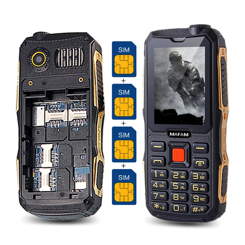 Mafam M1 4 sim карт ожидания мобильный телефон квад четыре карты WhatsApp fm DV реальные 2800