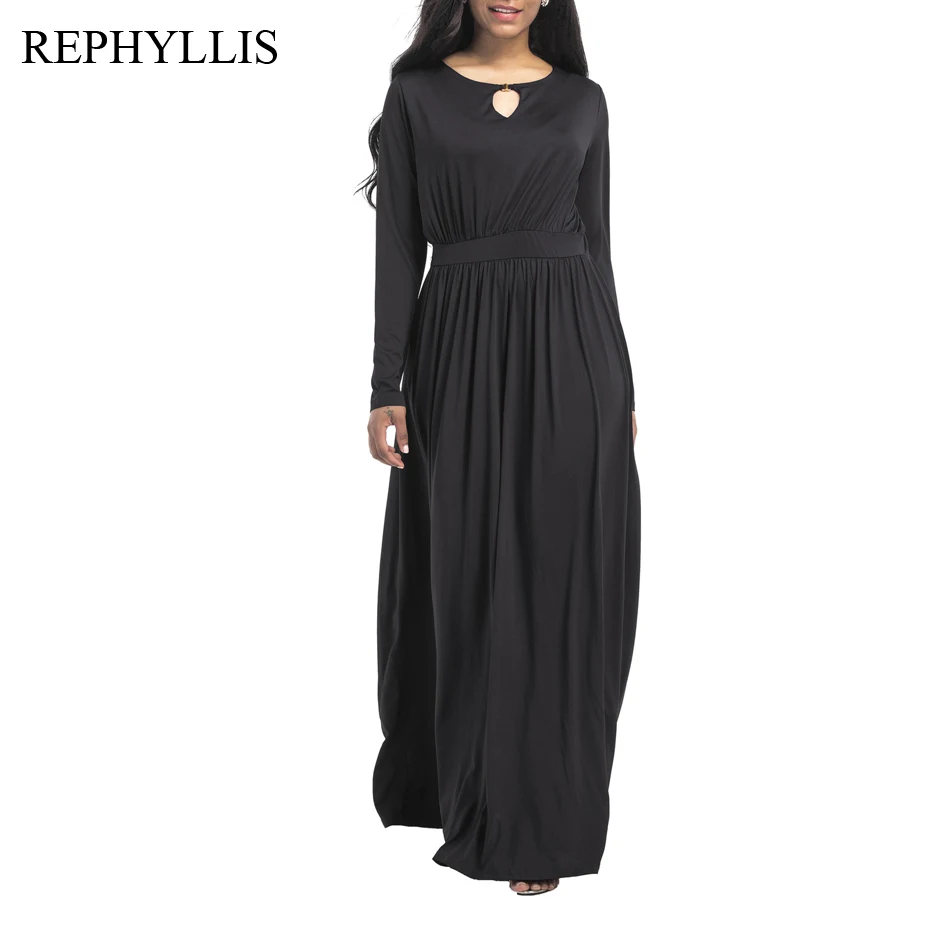 REPHYLLIS женский однотонный с длинным рукавом и круглым вырезом эластичные выбитыми