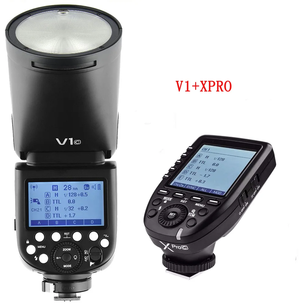 with xpro Godox V1 V1-N V1-C V1-S ttl литий-ионный аккумулятор с круглой головкой вспышка Speedlight для Nikon sony Canon Fujifilm Olympus с триггерным управлением - Цвет: with xpro