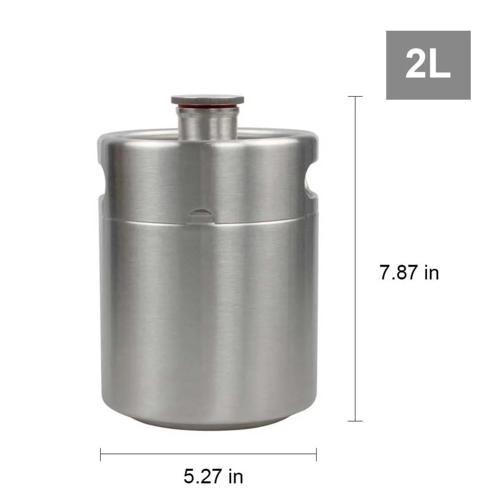 2L 64 унц. бочонок STORM 304 Нержавеющая сталь мини Homebrew пиво с Давление