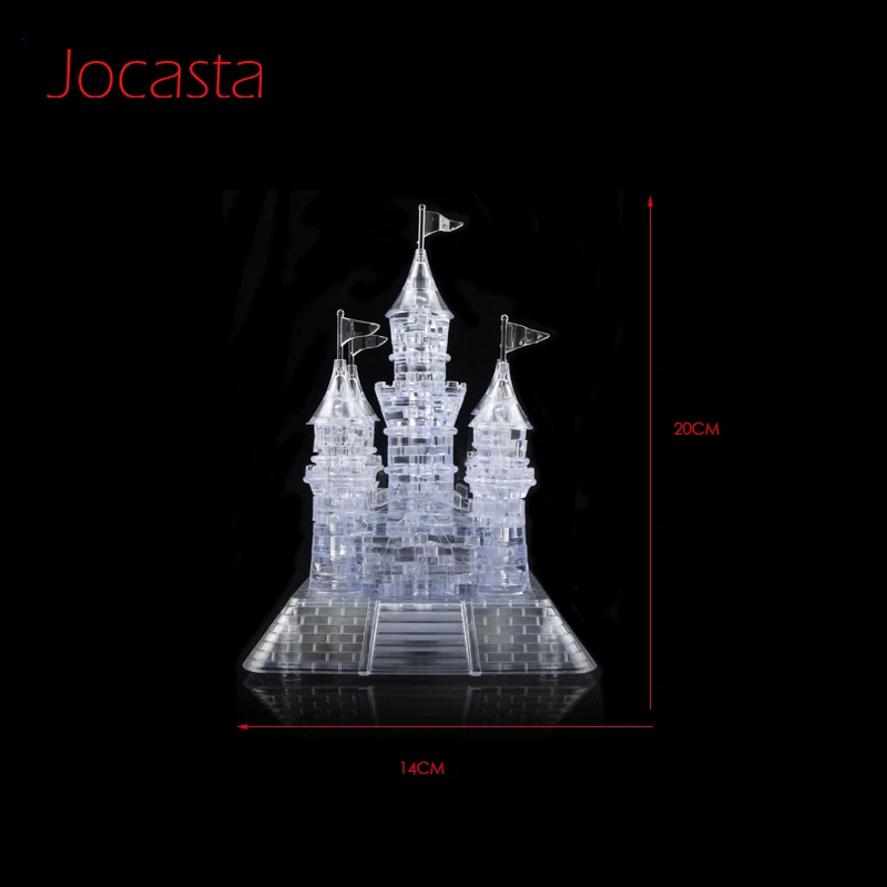 3D кристалл замок здание головоломка музыкальная мигающая светодиодный светильник ка детская сборка умные игрушки пазл игрушки для детей П... от AliExpress RU&CIS NEW