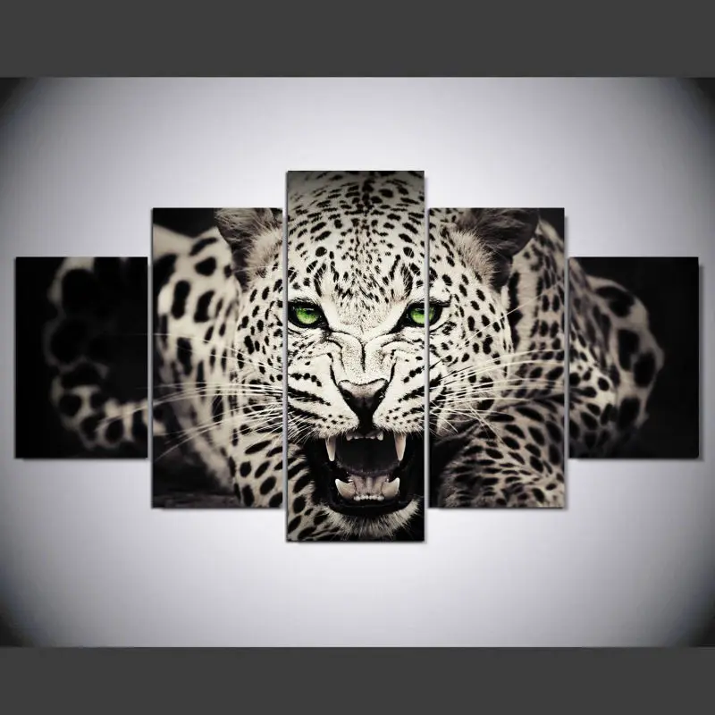 

Свирепой Пантеры Картины животных Печать холст Картина Home Decor Wall Art фотографии Спальня Гостиная 5 штук постеры с животными домашний декор ра...