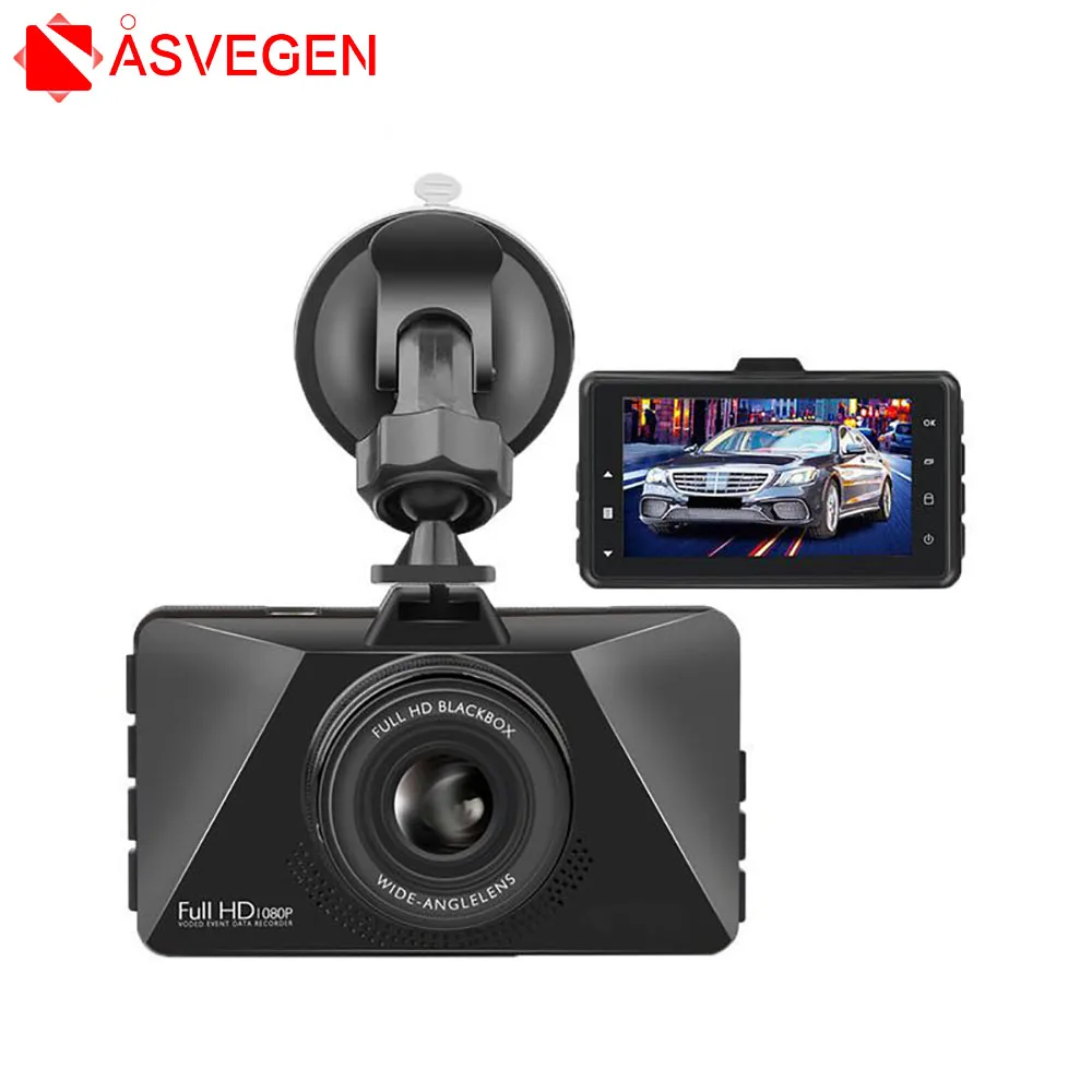 Автомобильный видеорегистратор Super Full HD 1296P 1080P с 3-дюймовым ЖК-дисплеем 170 дюйма