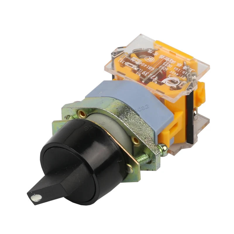 22 мм моментальный переключатель Поворотная кнопка 2 положения самосброс без