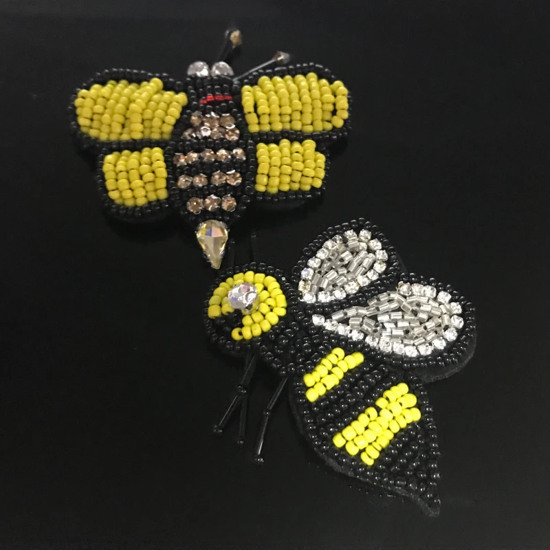 Золотая Пчела черная муравья собака паук насекомые Блестки Камни bling Бусы со