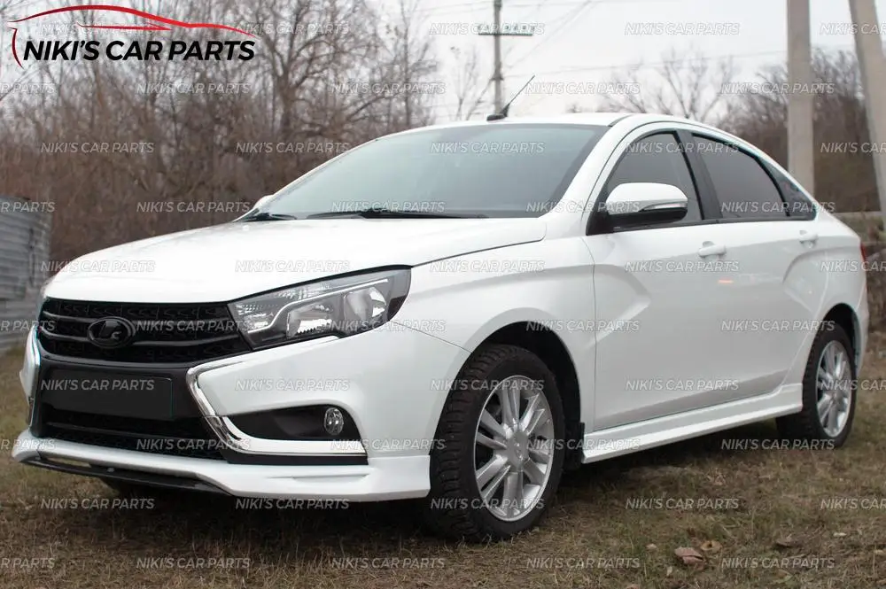Внешние дверные пороги для Lada Vesta 2015 боковые юбки комплект корпуса из