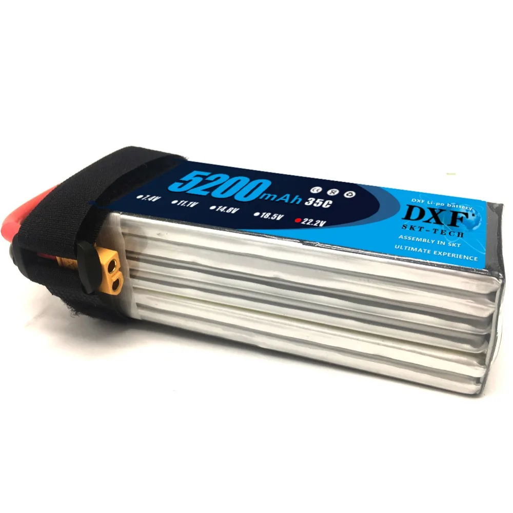 

DXF Lipo 6S Battery 22.2V 5200mAh 35C MAX 70C For Helicopters RC Bateria Drone AKKU Airplane For Quadcopter TRX Car UAV FPV