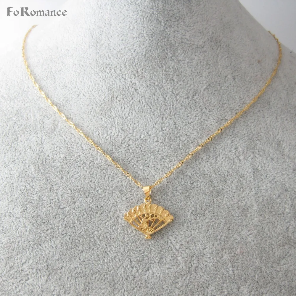Foromance желтое золото GP 18 дюймов Волнистые ожерелье &amp яркие китайский