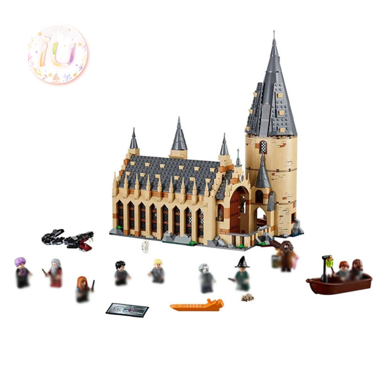 Legoings 75954 серия фильмов 938 шт набор из серии Hogwarts Great Wall модель строительные блоки
