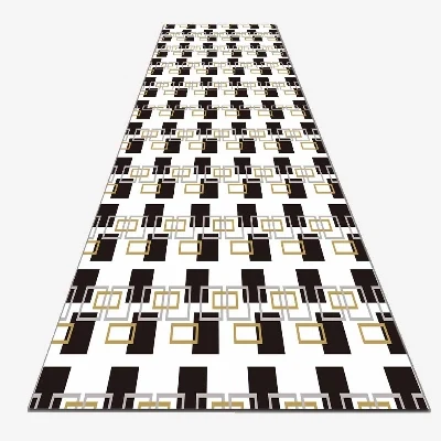 Еще черный Белый Цвет Прямоугольник линий геометрических 3d печати нескользящие