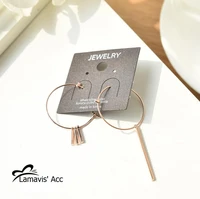 popular same style with stars woman simple elegant earrings with asymmetric tassel fresh and temperament jewelry accessories